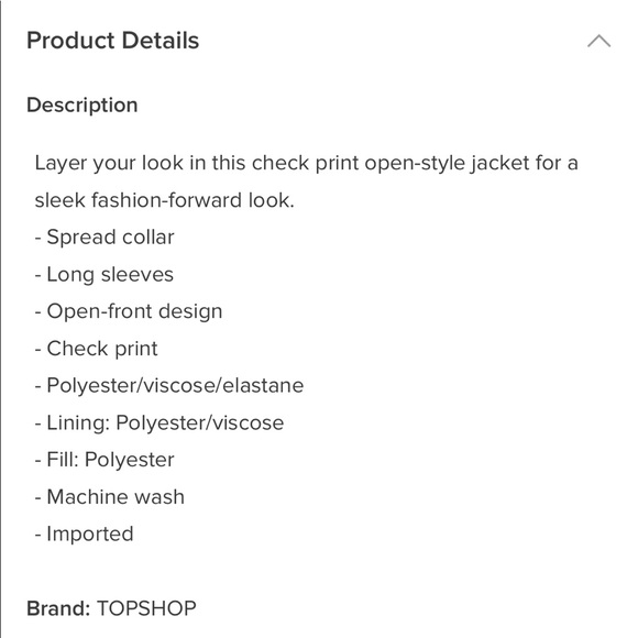 NWT Topshop Check Blazer - Picture 4 of 4